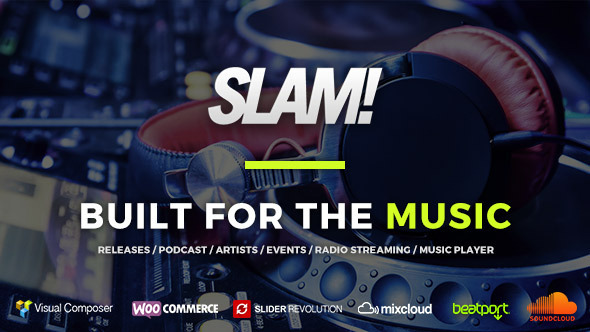 SLAM! Music Band, Musician and Dj WordPress Theme