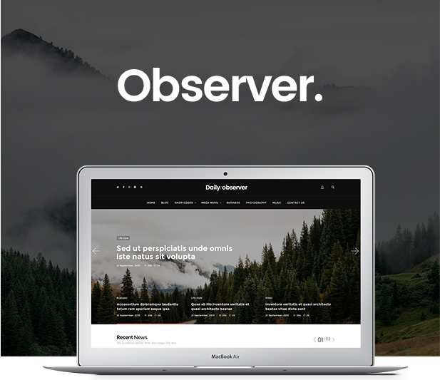 observer wordpress theme